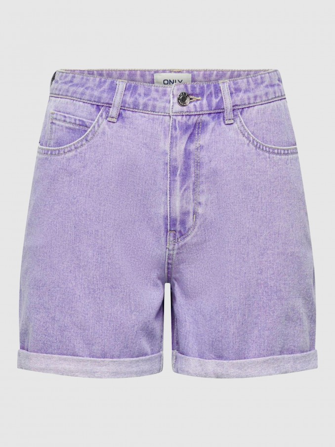 Pantalones Cortos Mujer Lila Only