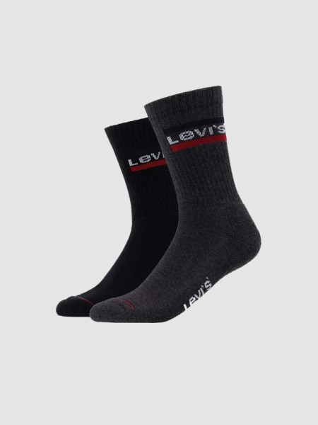 Calcetines Hombre Gris Oscuro Levis