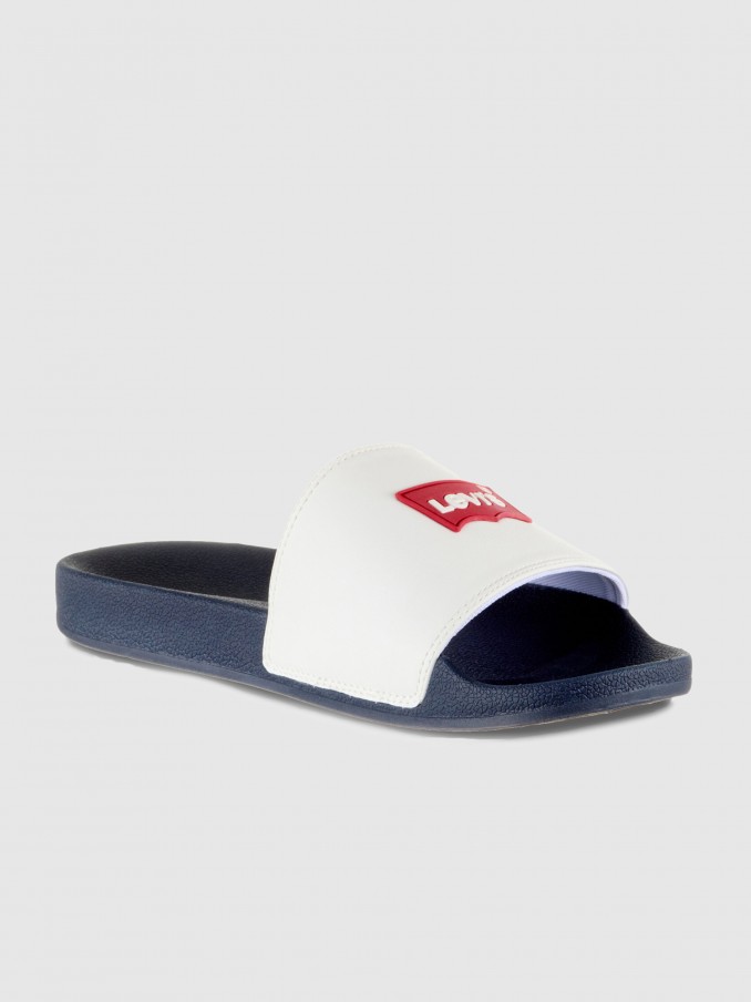 Chanclas Hombre Blanco Levis