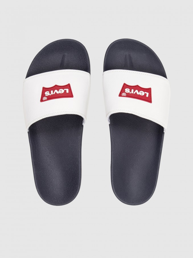 Chanclas Hombre Blanco Levis