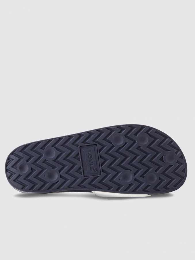 Chanclas Hombre Blanco Levis