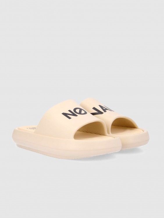 Cream flip flops deals