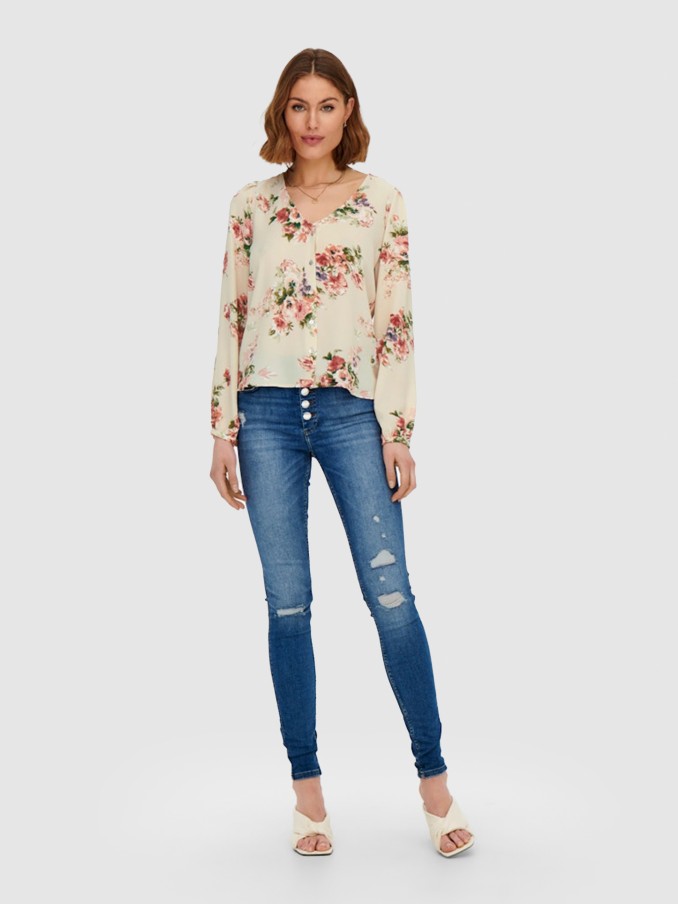 Blusa Mujer Beige Only