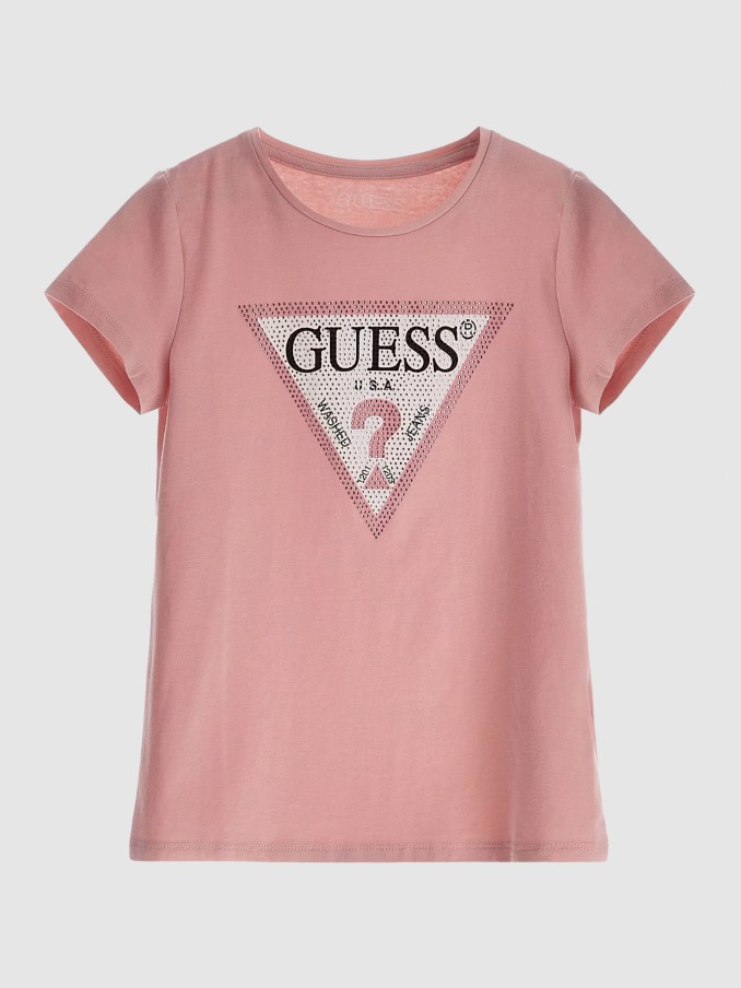 T-Shirt Girl Rose Guess