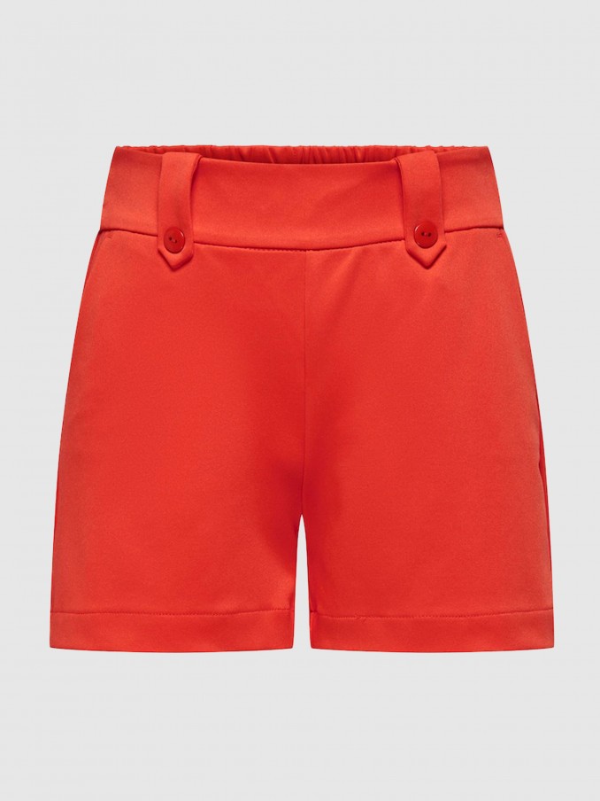Pantalones Cortos Mujer Naranja Only