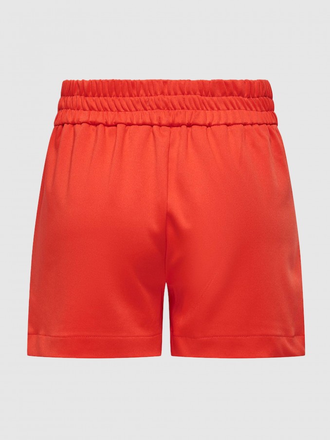 Pantalones Cortos Mujer Naranja Only