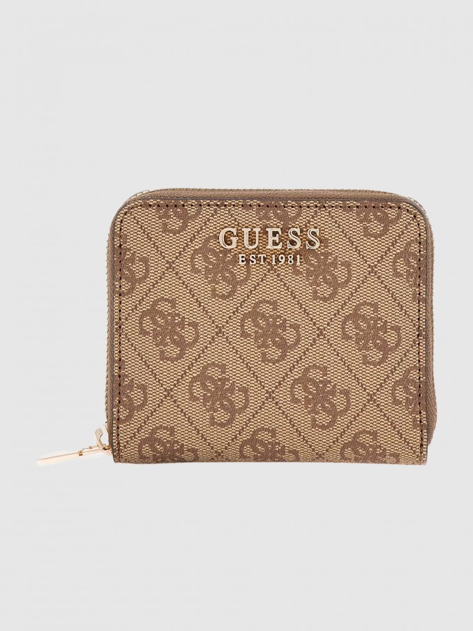 Billetera Mujer Beige Guess