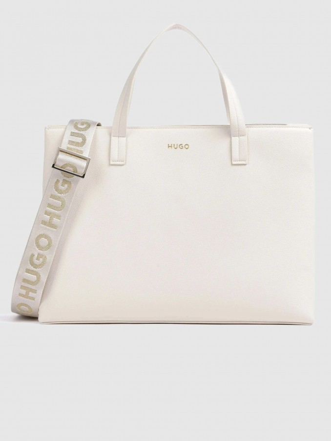 Bolsos de Mano Mujer Crema Hugo Boss