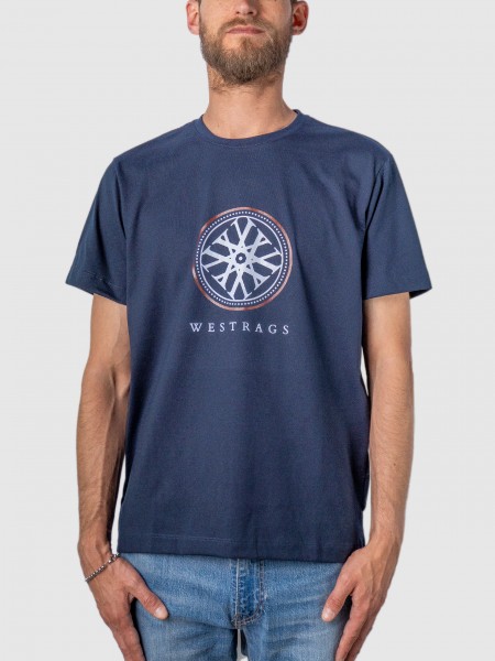 Camiseta Hombre Azul Marino Westrags