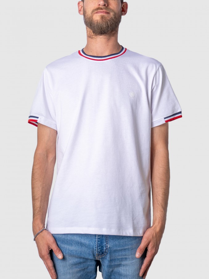 T-Shirt Man White W / Red Westrags