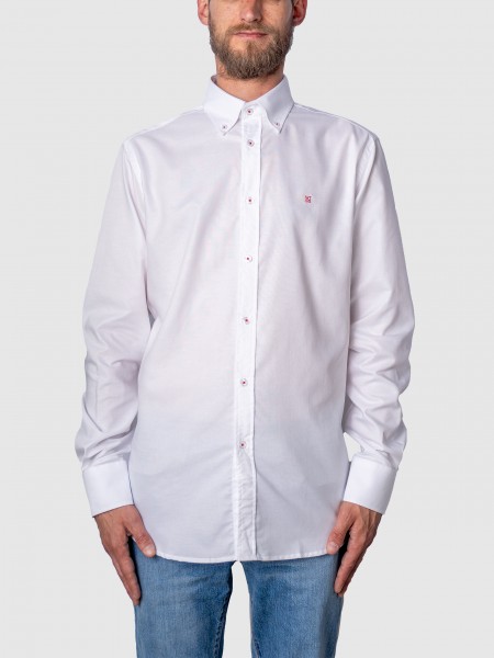 Shirt Man White W / Red Westrags