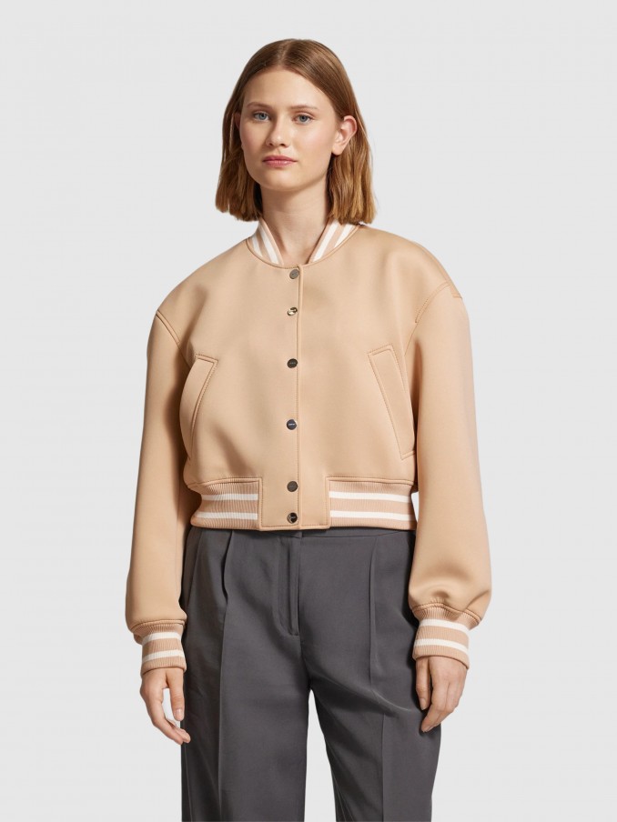 Chaqueta Mujer Beige Hugo Boss