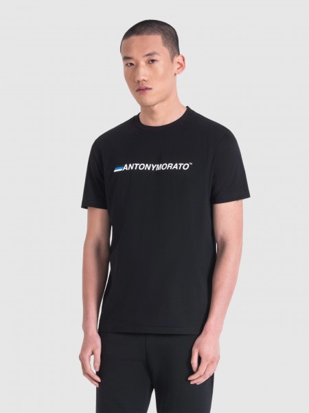 T-Shirt Man Black Antony Morato