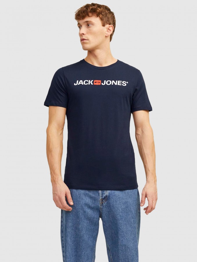 Camiseta Hombre Azul Marino Jack & Jones