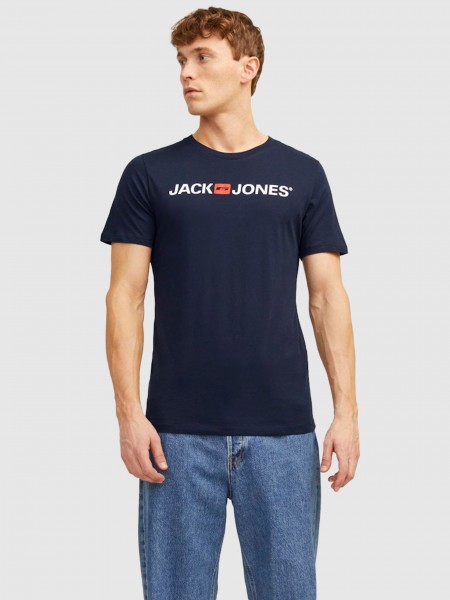 T-Shirt Man Navy Blue Jack & Jones