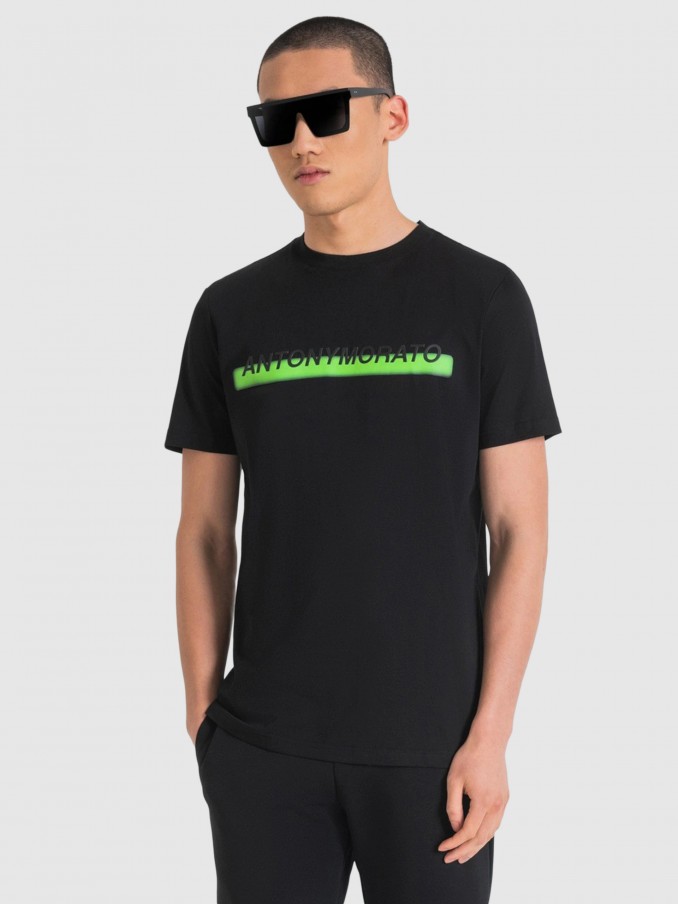 T-Shirt Man Black Antony Morato