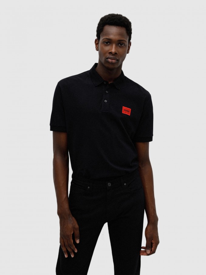 Polo Shirt Man Black Hugo Boss