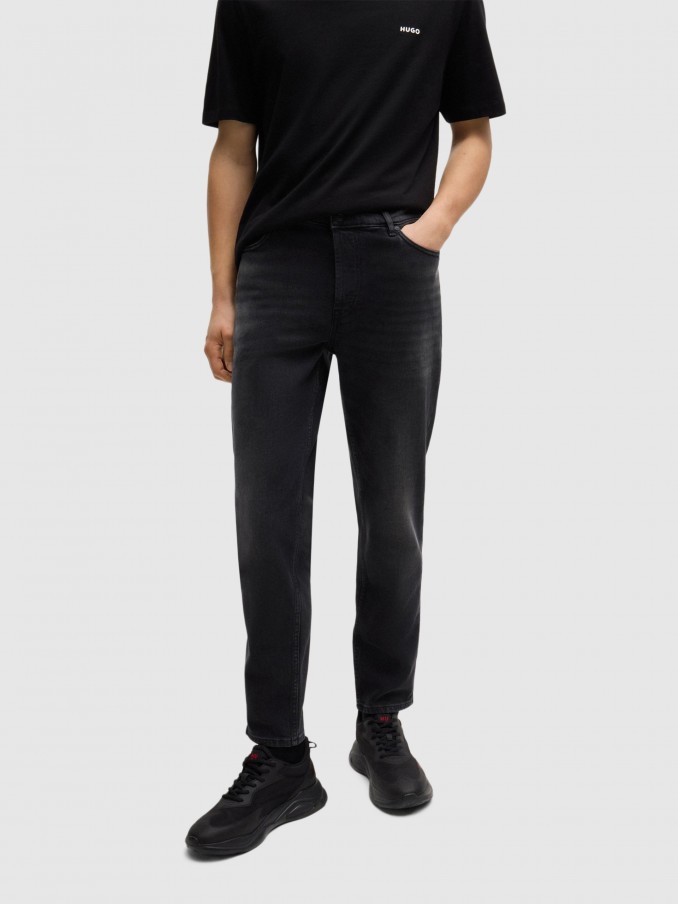 Pantalones Hombre Negro Hugo Boss