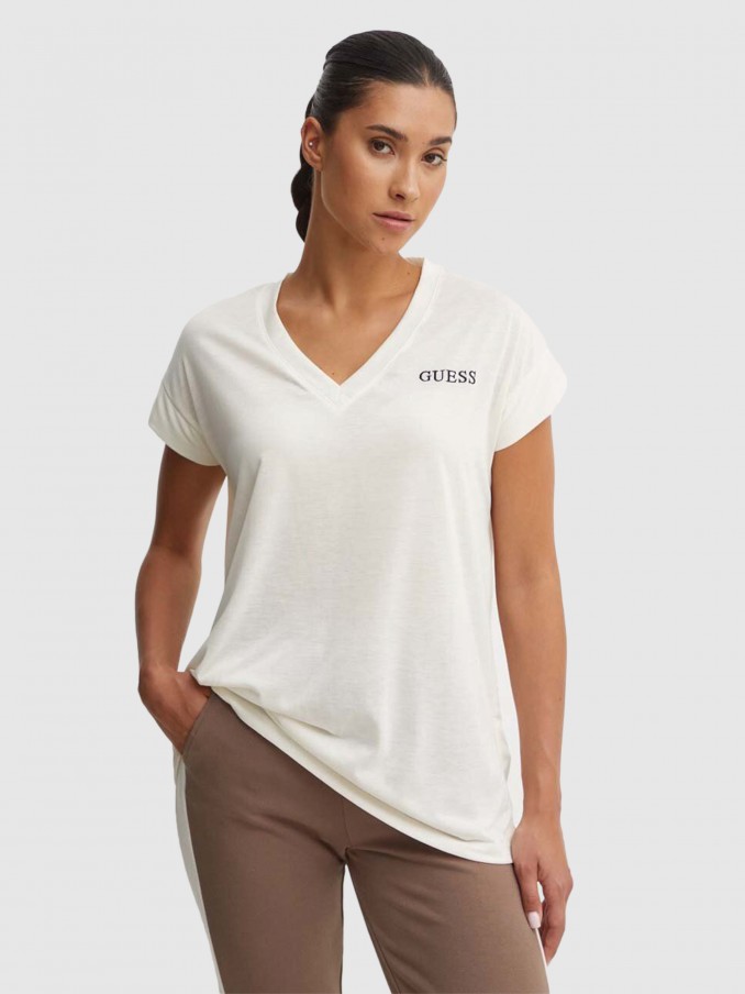 Camiseta Mujer Blanco Guess Underwear