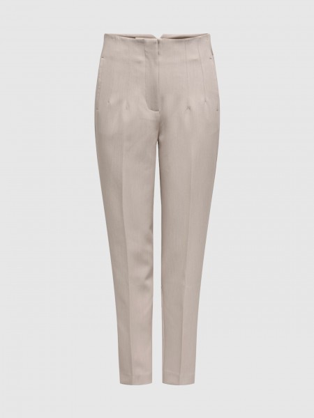 Pants Woman Beige Only