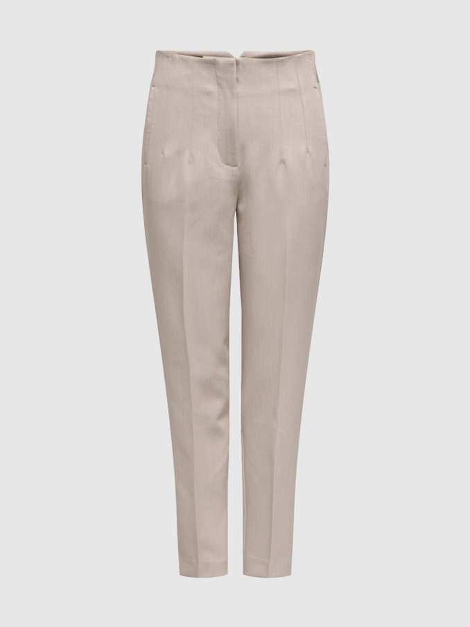 Pants Woman Beige Only