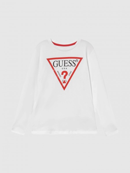 Camiseta Nio Tringulo Blanco Guess