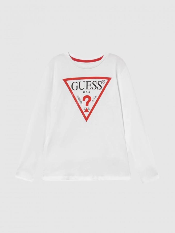 Camiseta Nio Tringulo Blanco Guess