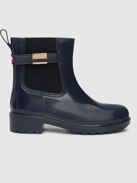 Ankle Boots Woman Navy Blue Tommy Jeans