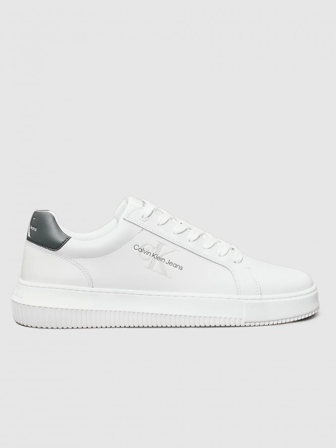 Sneakers Man White W/ Green Calvin Klein