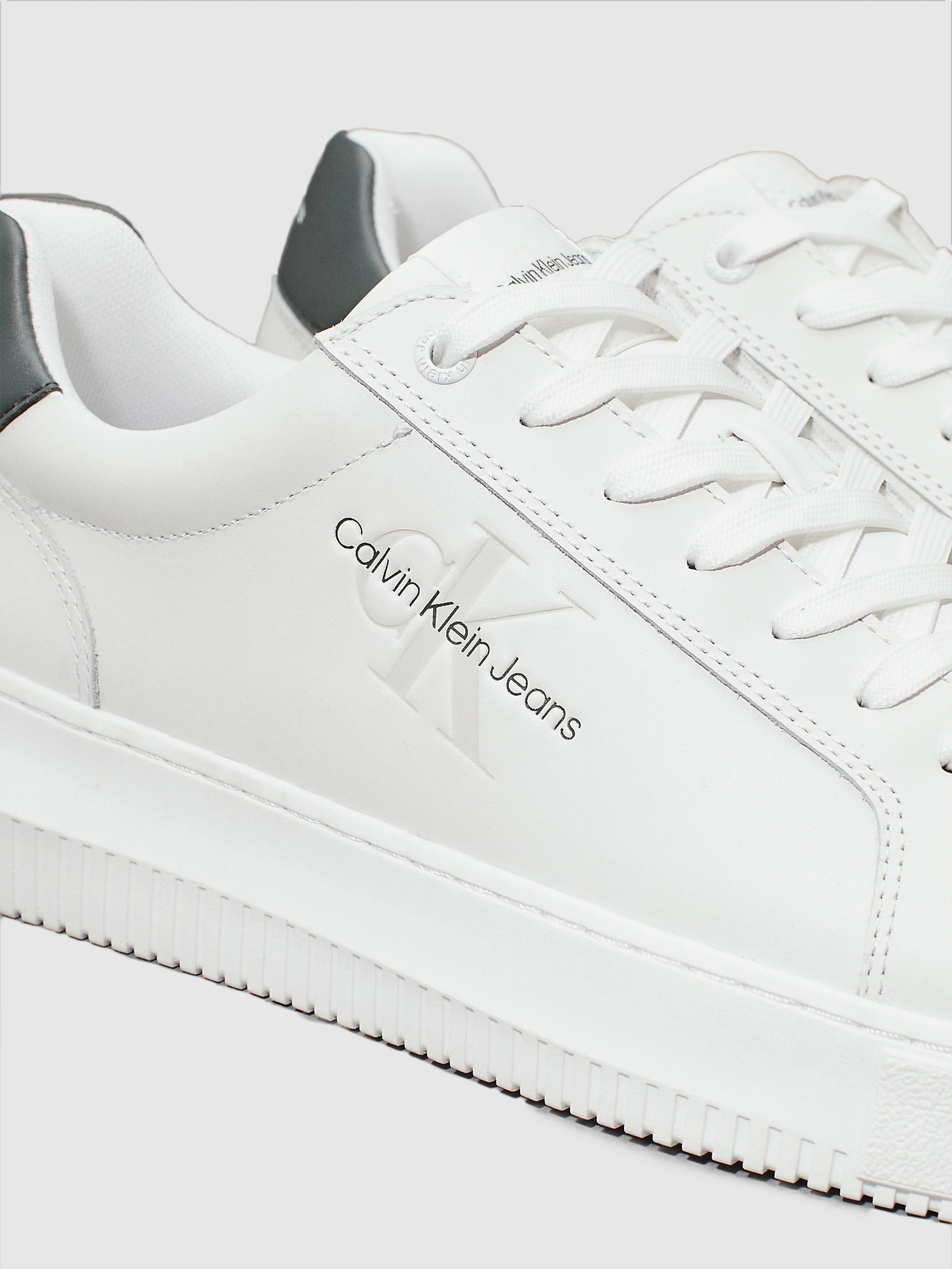 Tenis Hombre Blanco Con Verde Calvin Klein