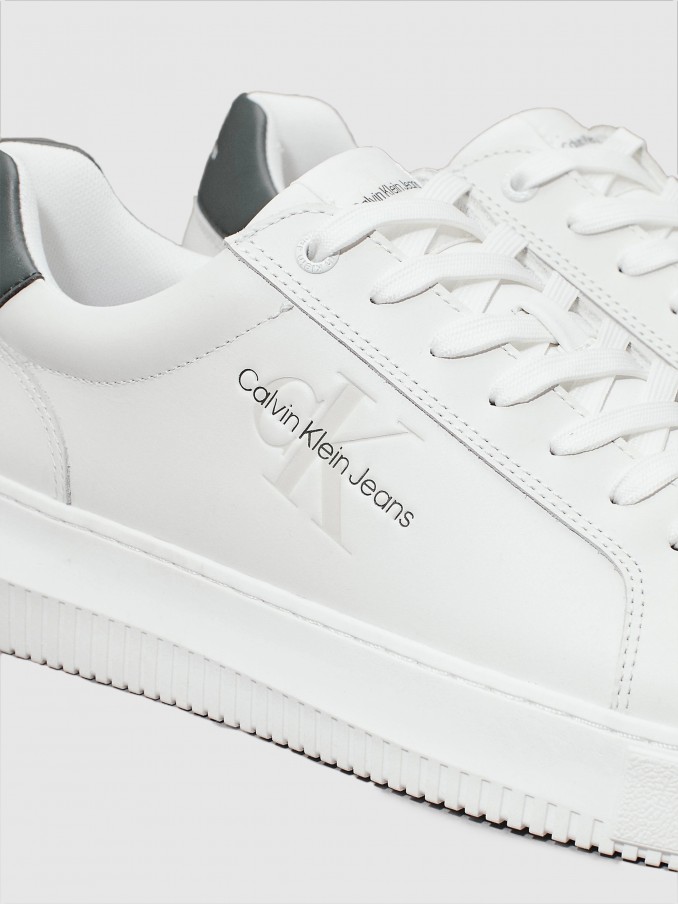 Tenis Hombre Blanco Con Verde Calvin Klein