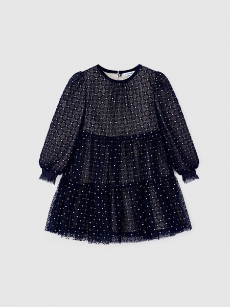 Dress Girl Navy Blue Mayoral