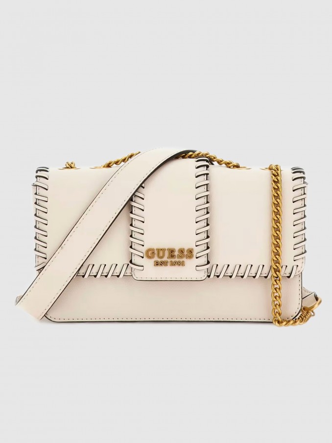 Bolsos de Hombro Mujer Crema Guess