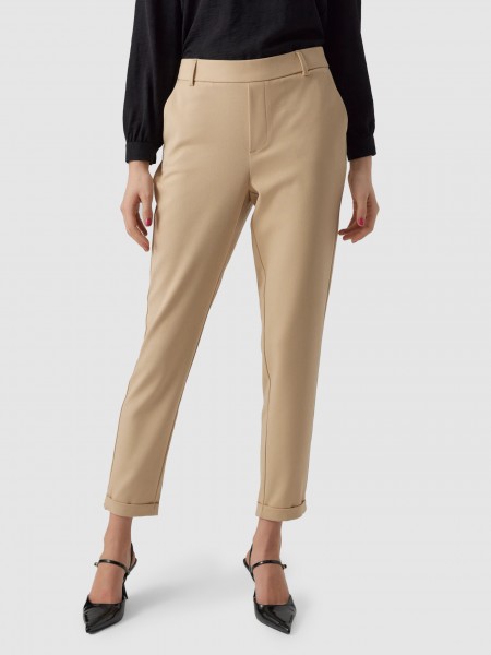 Pants Woman Light Brown Vero Moda