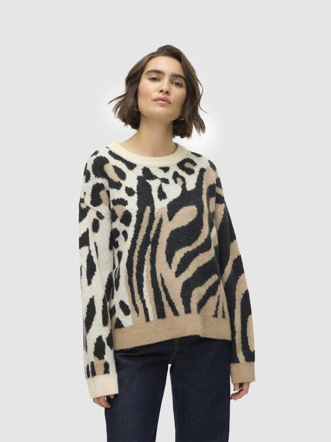 Pullover Woman Light Brown Vero Moda