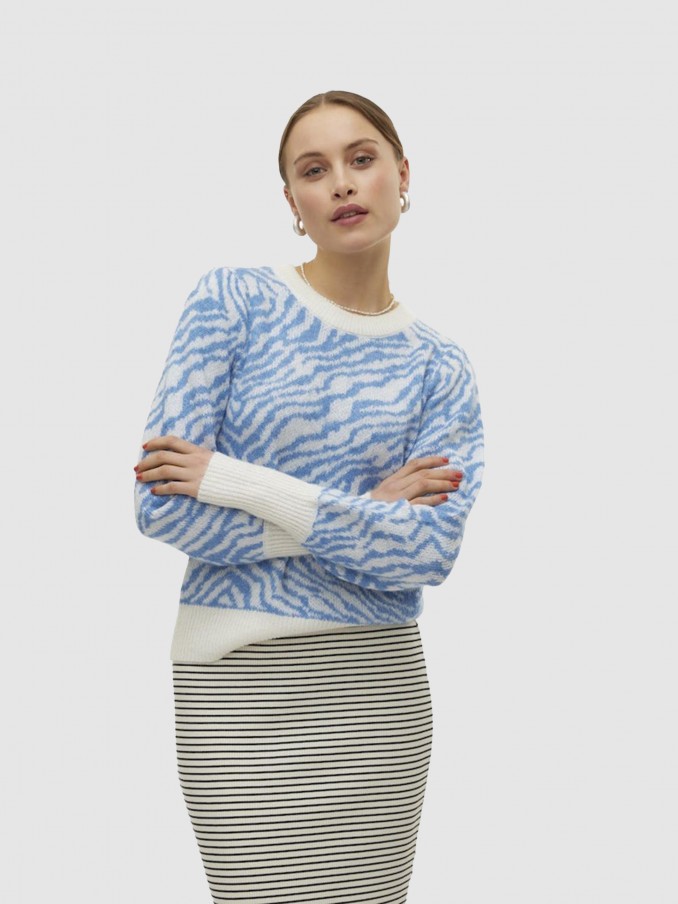 Pullover Woman Blue Vero Moda