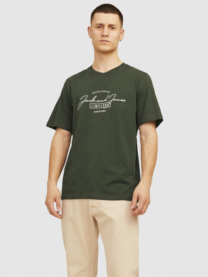 Camiseta Hombre Tropa Verde Jack & Jones