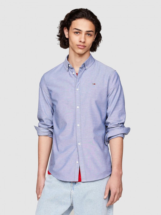 Camisa Hombre Azul Tommy Jeans