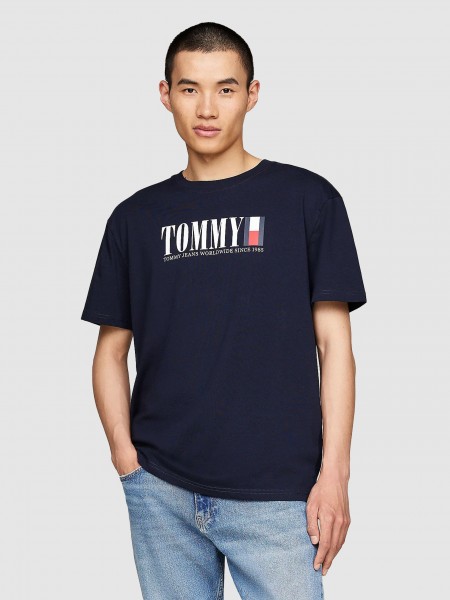 Camiseta Hombre Azul Marino Tommy Jeans