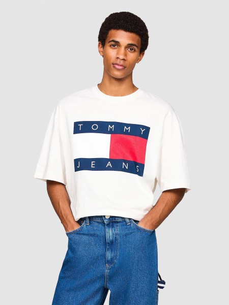 Camiseta Hombre Blanco Tommy Jeans