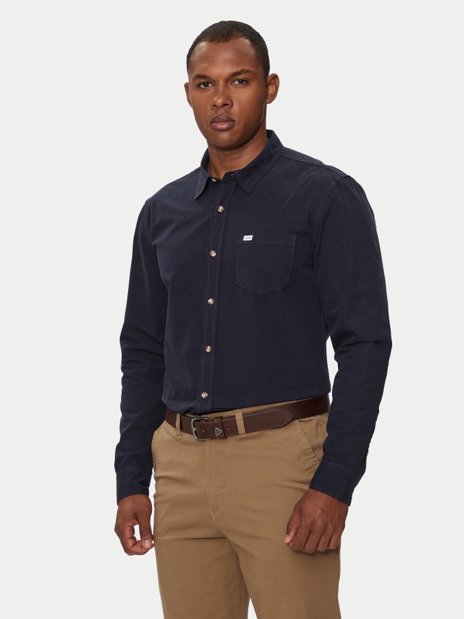 Shirt Man Dark Blue Guess Jeans