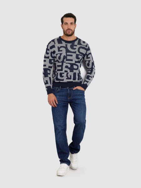 Pullover Man Dark Blue Guess