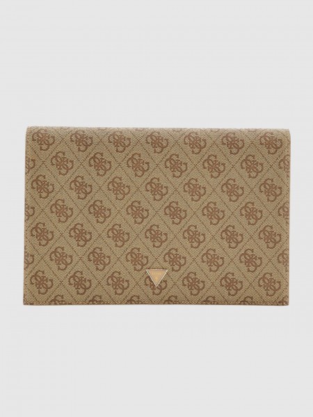 Card Holder Woman Beige Guess