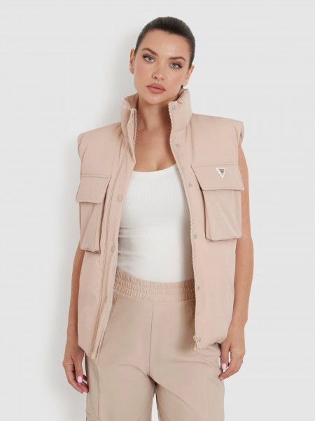 Chaqueta Mujer Beige Guess Underwear