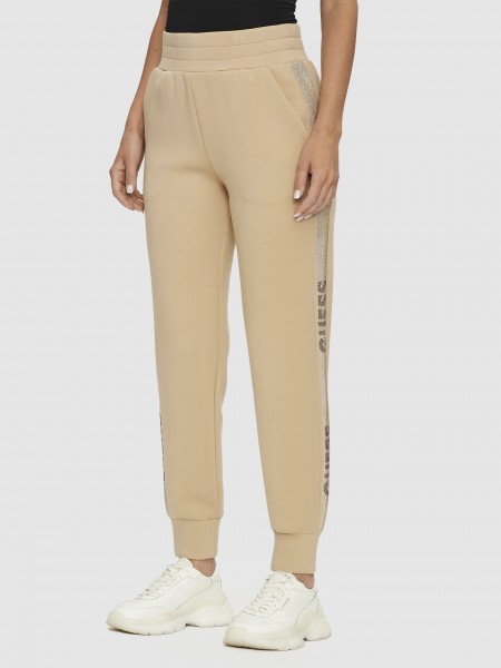 Pantalones Mujer Beige Guess