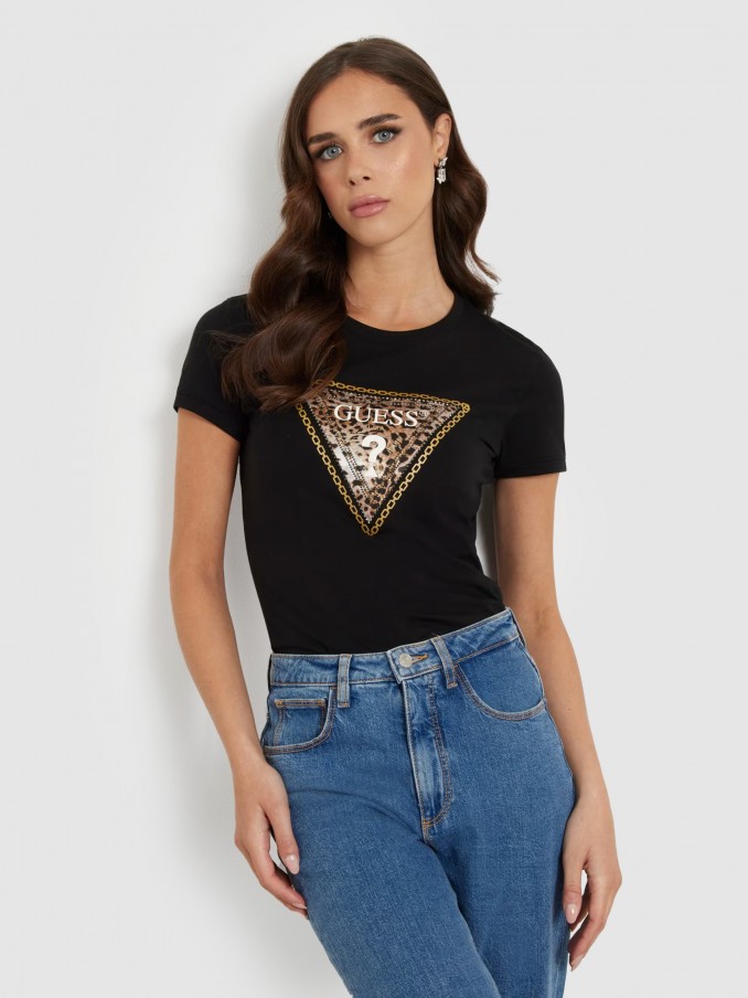 T-Shirt Woman Black Guess