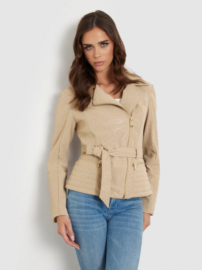 Jacket Woman Beige Guess