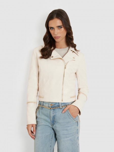 Chaqueta Mujer Crema Guess