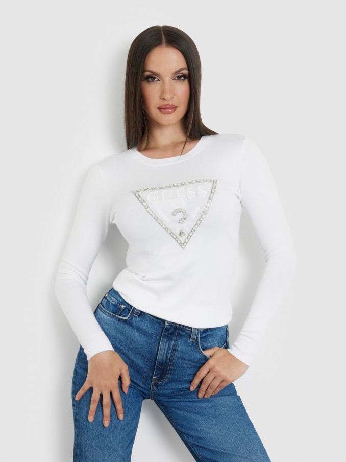 Sueter Mujer Blanco Guess