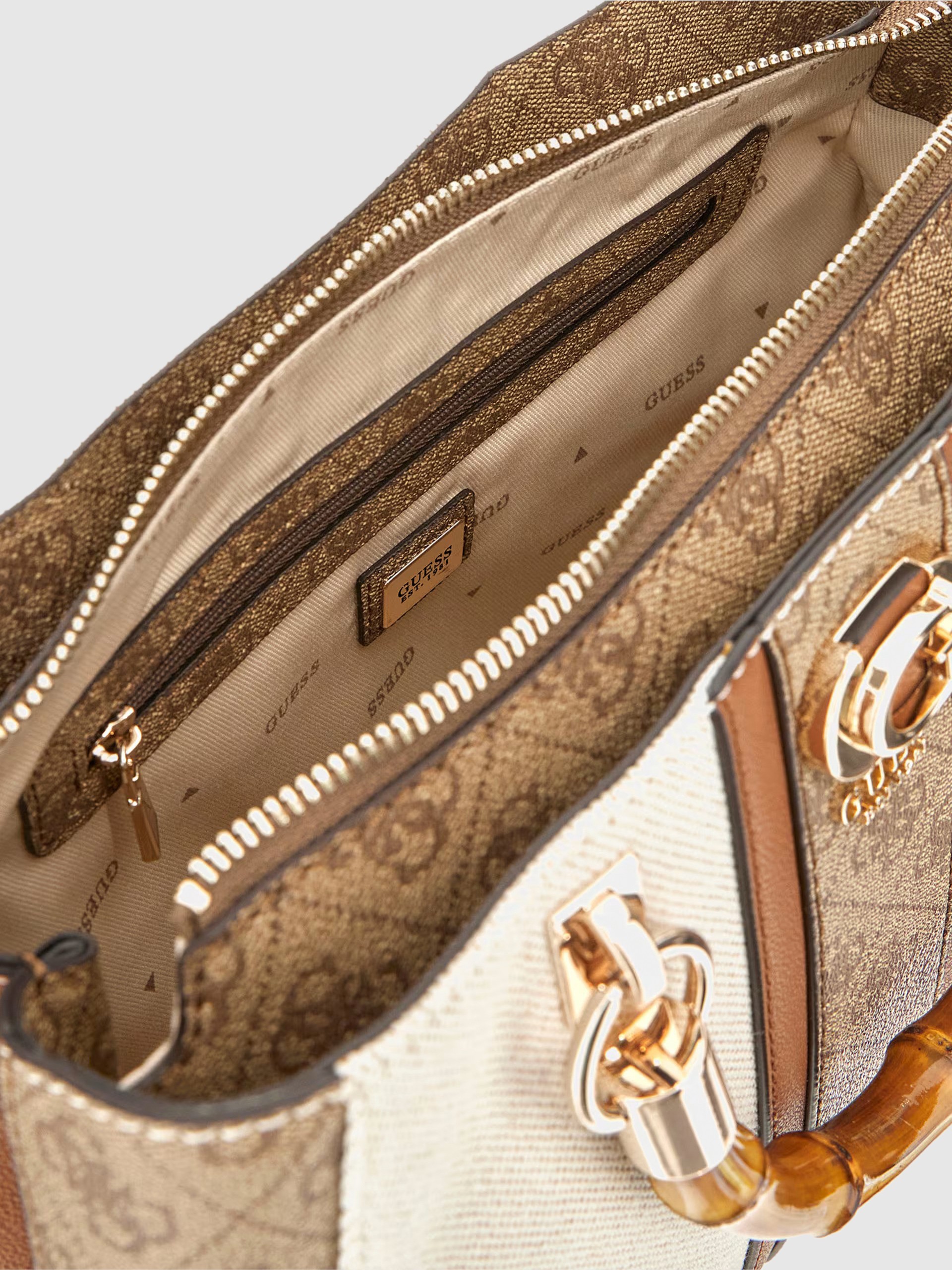 Handbag Woman Beige Guess